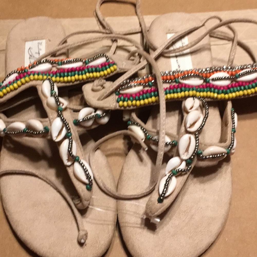 Vintage Havana Sandals size 5.5, beige NEW w\tags